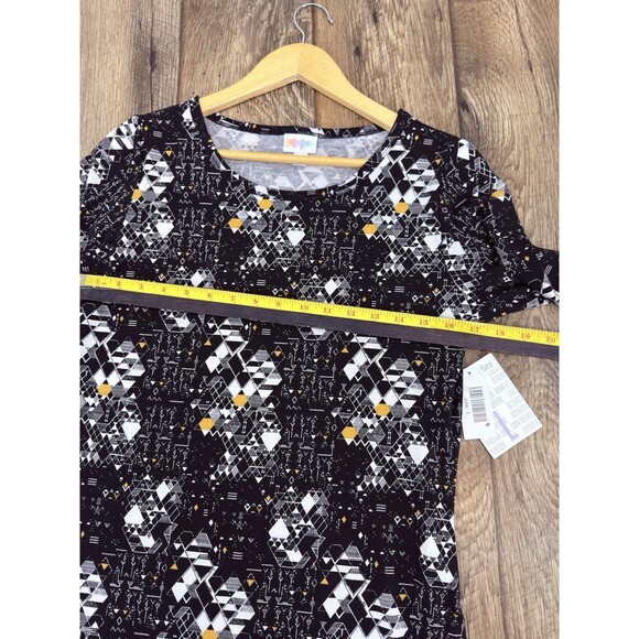 LuLaRoe Julia Women Ladies Dress Bodycon L Black Geometric - Picture 7 of 17